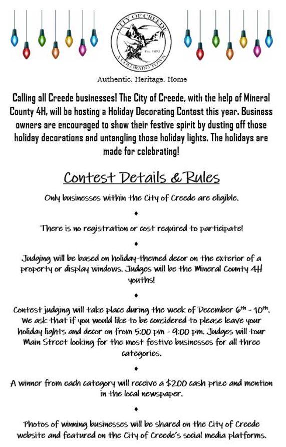 Rules Holiday contest 